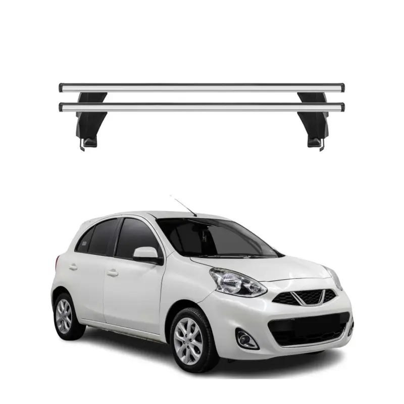 Highlight Menabo Dachträger für Nissan New Micra 2016-2020 Pre-FL 50kg Alu Silber 2x