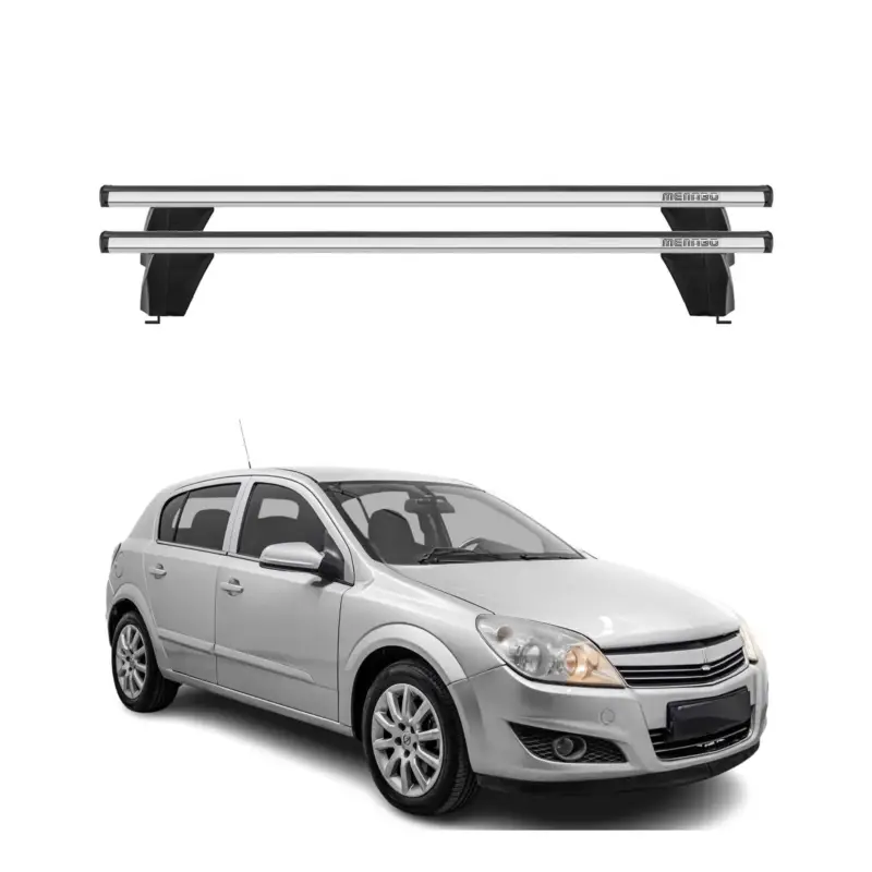 Menabo Dachträger Grundtäger für Opel Astra H 2004-2010 75kg Alu Silber 2 tlg Neu Im Sortiment