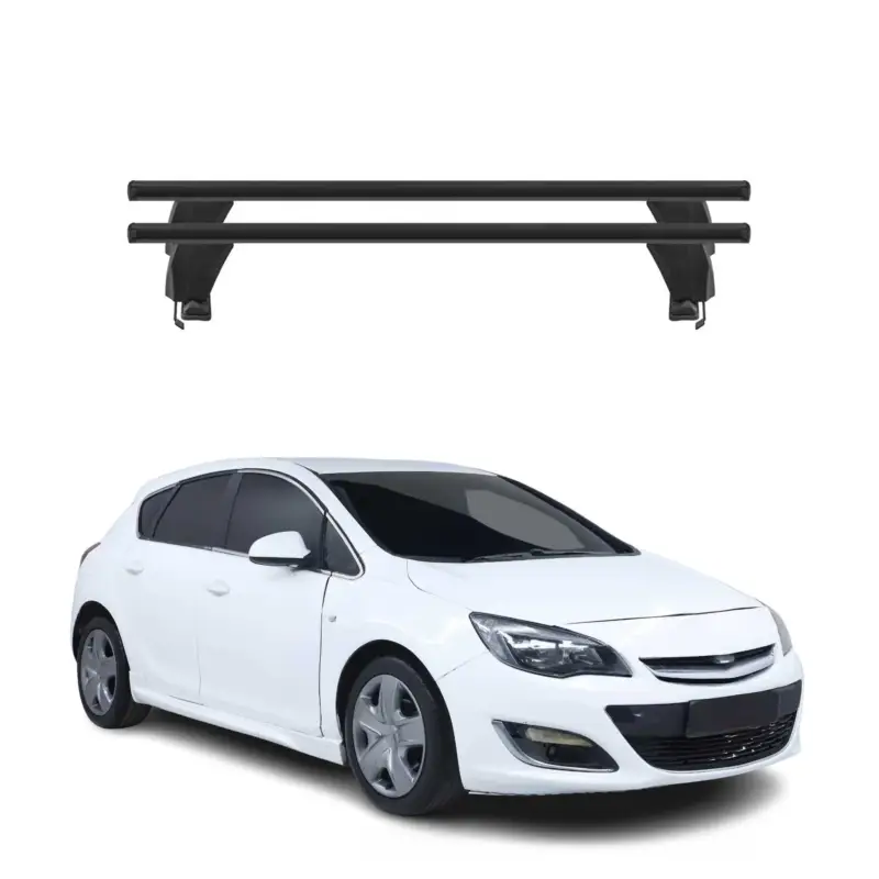 Jetzt Kaufen Menabo Dachträger Grundtäger für Opel Astra J 2009-2015 50kg Alu Schwarz 2 tlg