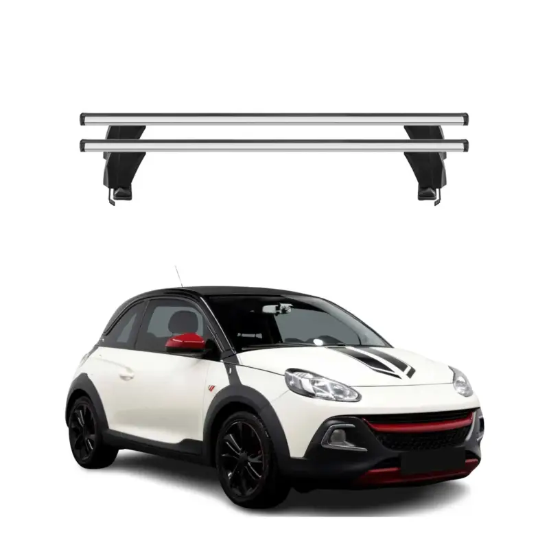 Top-Preis Menabo Dachträger Grundtäger für Opel Adam 2012-2019 50kg Aluminium Silber 2 tlg