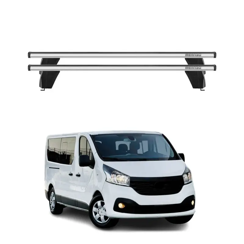 Menabo Dachträger Grundtäger für Opel Combo D 2011-2018 75kg Alu Silber 2 tlg Bestpreis