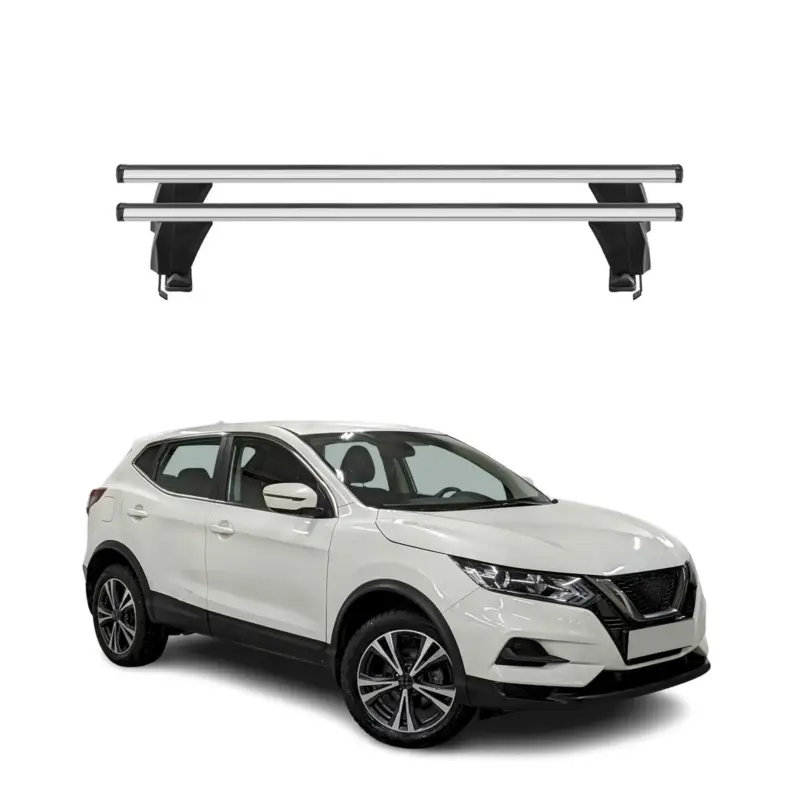 Super-Preis Menabo Dachträger für Nissan Qashqai J11 2014-2017 Pre-FL 50kg Alu Silber 2x