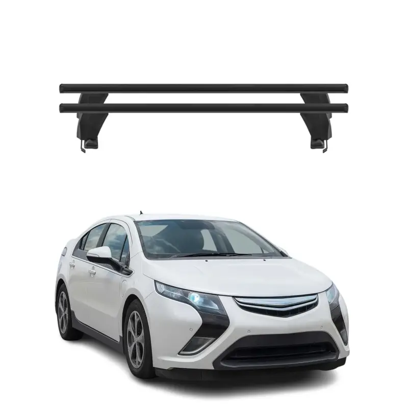 Menabo Dachträger Grundtäger für Opel Ampera 2011-2015 50kg Alu Schwarz 2 tlg Neue Kollektion