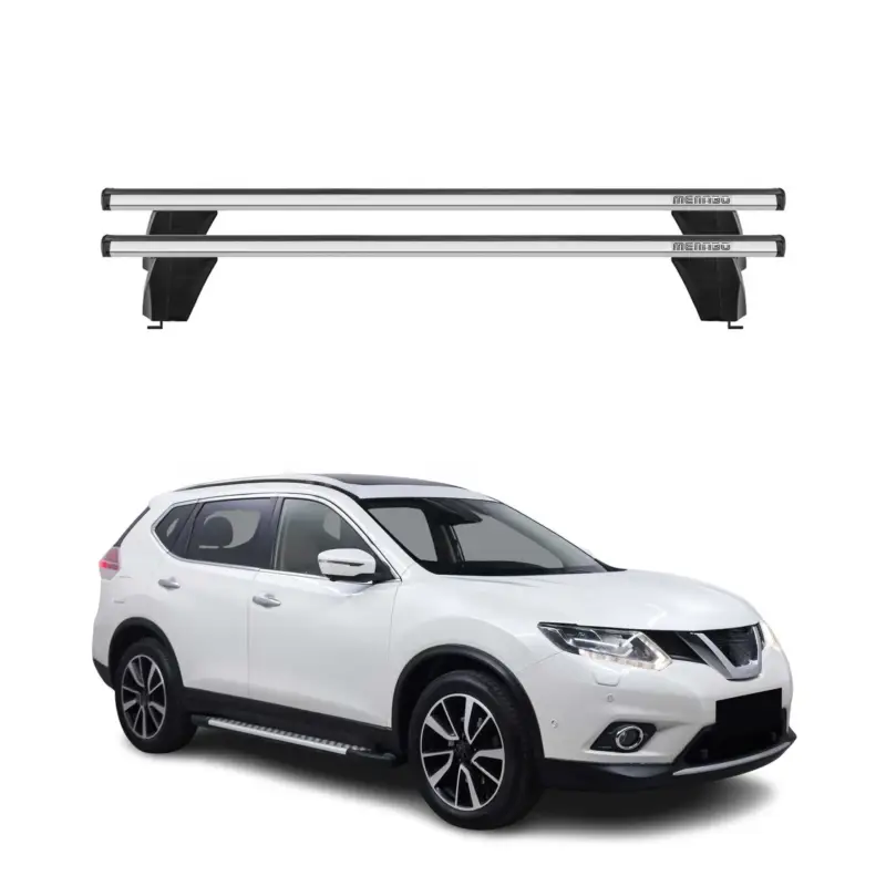 Markenware Menabo Dachträger für Nissan X-Trail T32 2014-2017 Pre-FL 75kg Alu Silber 2x