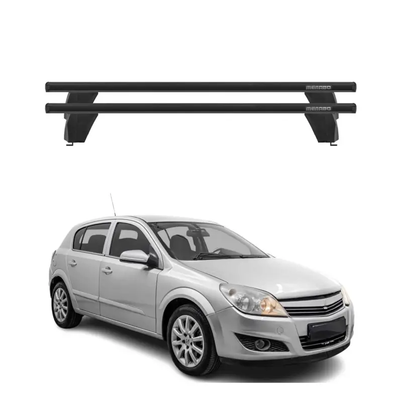 Knallerangebot Menabo Dachträger Grundtäger für Opel Astra H 2004-2010 75kg Alu Schwarz 2 tlg
