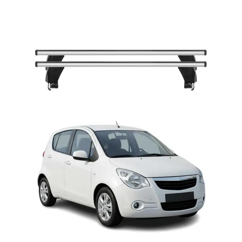 Sichere Zahlung Menabo Dachträger Grundtäger für Opel Agila 2007-2014 50kg Alu Silber 2 tlg