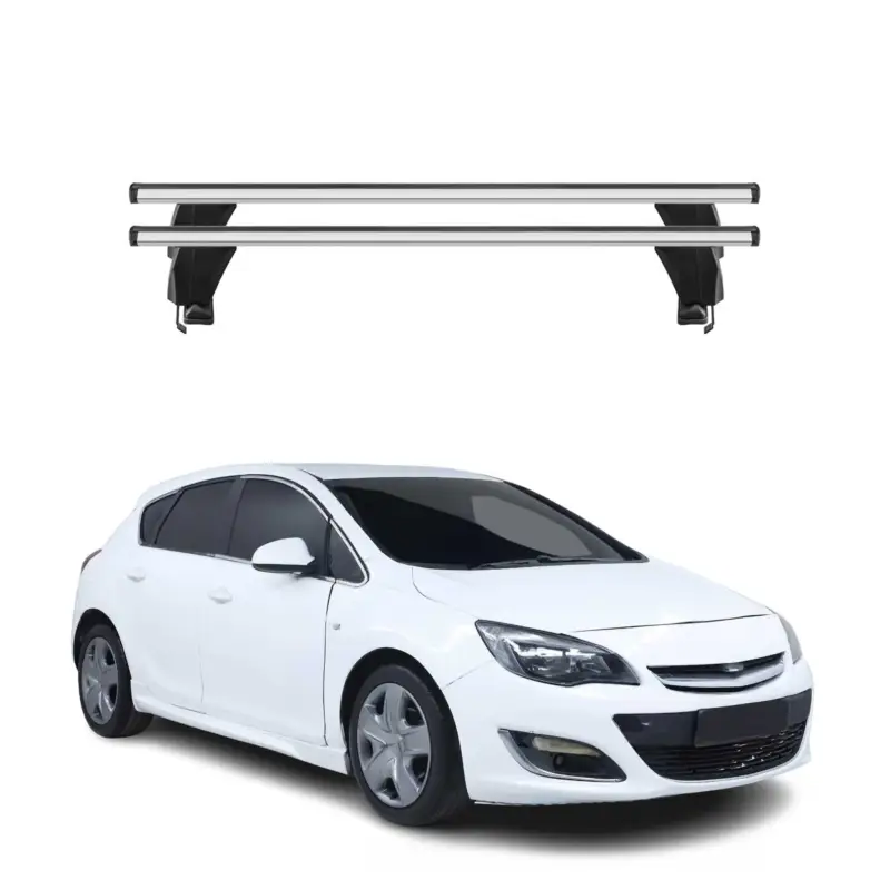 Super-Preis Menabo Dachträger Grundtäger für Opel Astra J 2009-2015 50kg Alu Silber 2 tlg