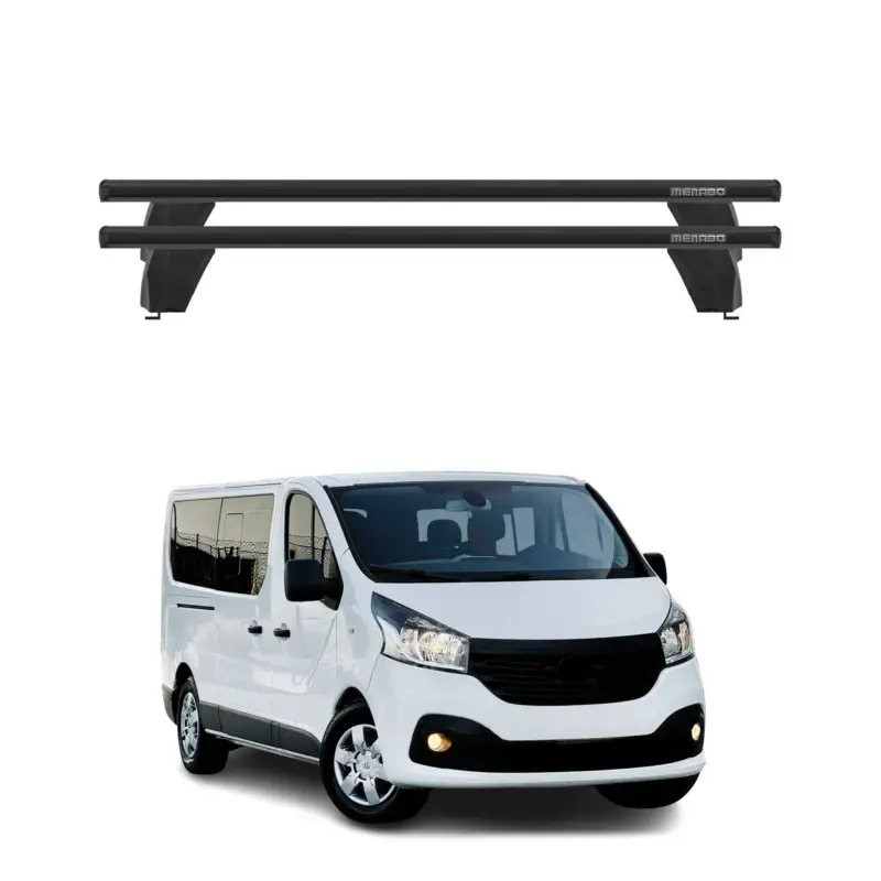 Menabo Dachträger Grundtäger für Opel Combo D 2011-2018 75kg Alu Schwarz 2 tlg Knallerangebot