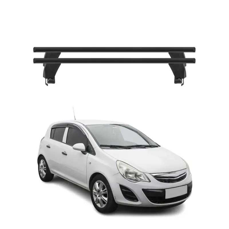 Menabo Dachträger Grundtäger für Opel Corsa D 2010-2014 FL 3tür 50kg Alu Schwarz Finale Aktion