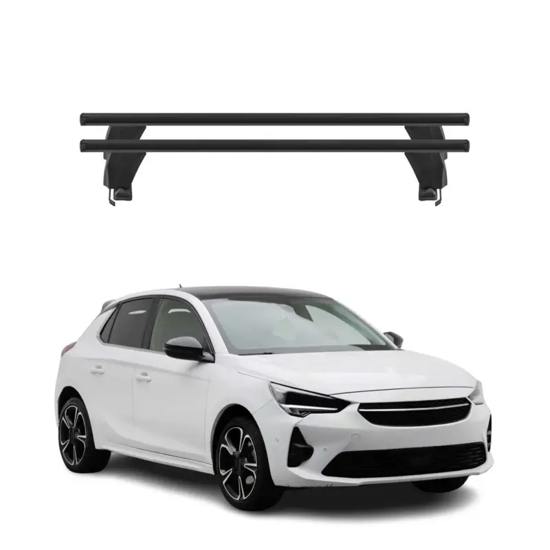 Menabo Dachträger Grundtäger für Opel Corsa F 2019-2026 50kg Alu Schwarz 2 tlg Direktkauf