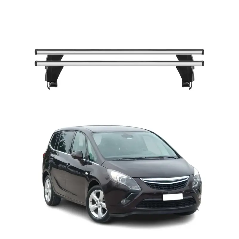 Schneller Versand Menabo Dachträger Grundtäger für Opel Zafira C Tourer 2011-2019 50kg Alu Grau 2x