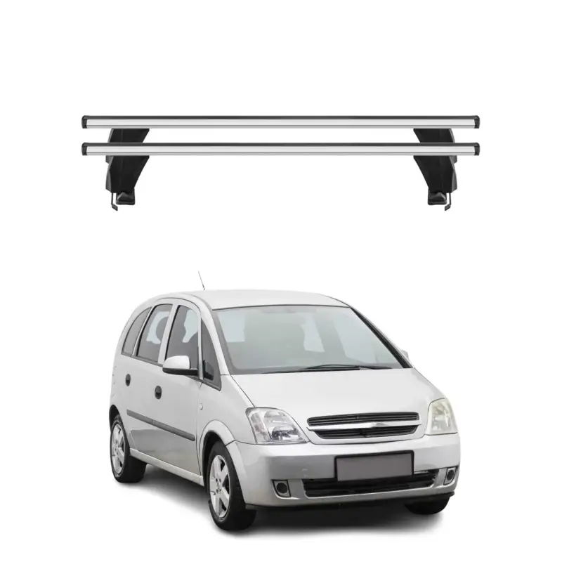 Begrenztes Angebot Menabo Dachträger Grundtäger für Opel Meriva 2003-2010 50kg Alu Silber 2 tlg
