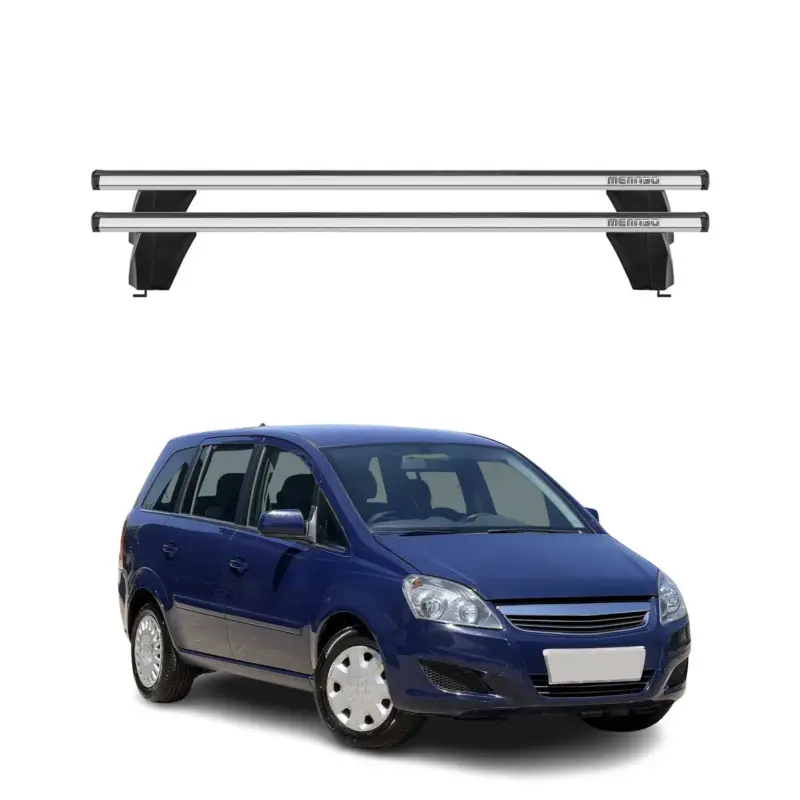 Menabo Dachträger Grundtäger für Opel Zafira B 2005-2008 Pre-FL 75kg Alu Grau 2x Online Kaufen