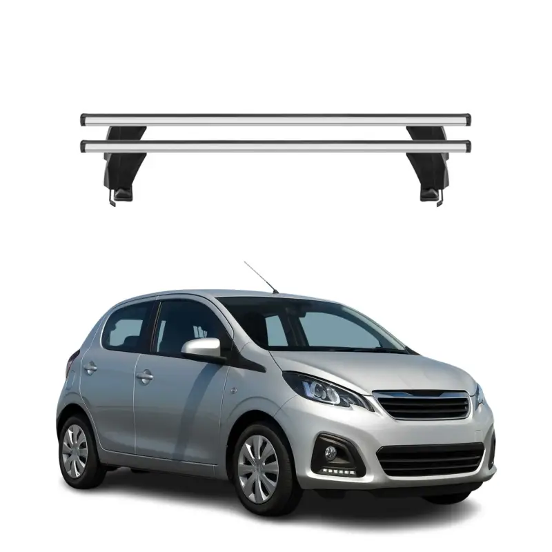 Preis Gesenkt Menabo Dachträger Grundtäger für Peugeot 108 2014-2022 50kg Alu Silber 2 tlg