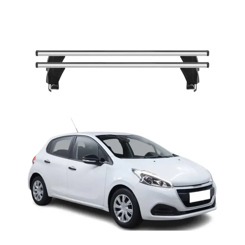 Menabo Dachträger Grundtäger für Peugeot 208 2012-2015 Pre-FL 50kg Alu Silber 2x Knallerangebot