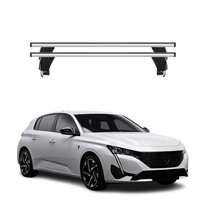 Menabo Dachträger Grundtäger für Peugeot 308 2021-2026 50kg Alu Silber 2 tlg Geprüft