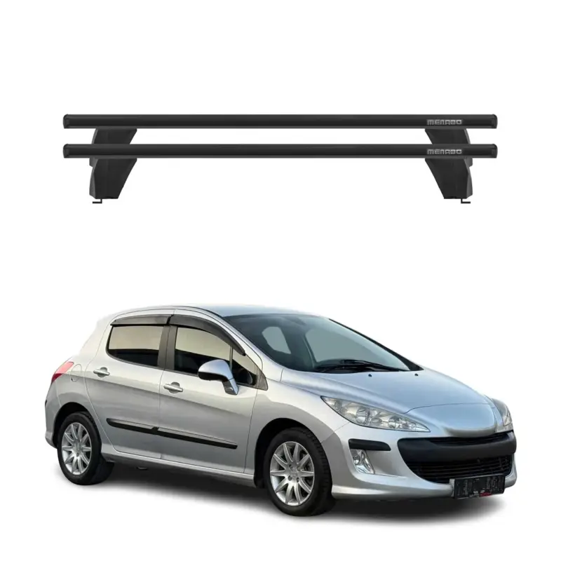 Beliebt Menabo Dachträger Grundtäger für Peugeot 308 2007-2013 75kg Alu Schwarz 2 tlg