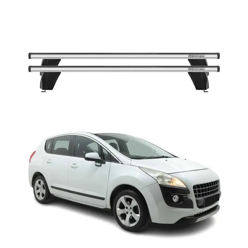 Heißes Angebot Menabo Dachträger Grundtäger für Peugeot 3008 2009-2016 75kg Alu Silber 2 tlg
