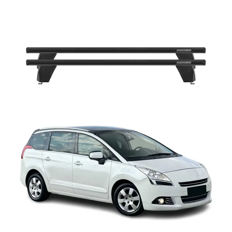 Kracherpreis Menabo Dachträger Grundtäger für Peugeot 5008 mk1 2009-2017 75kg Alu Schwarz 2x