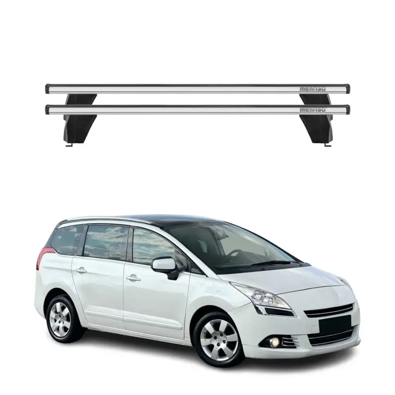 Menabo Dachträger Grundträger für Peugeot 5008 2009-2016 Querträger ABE Alu Grau Bestpreis