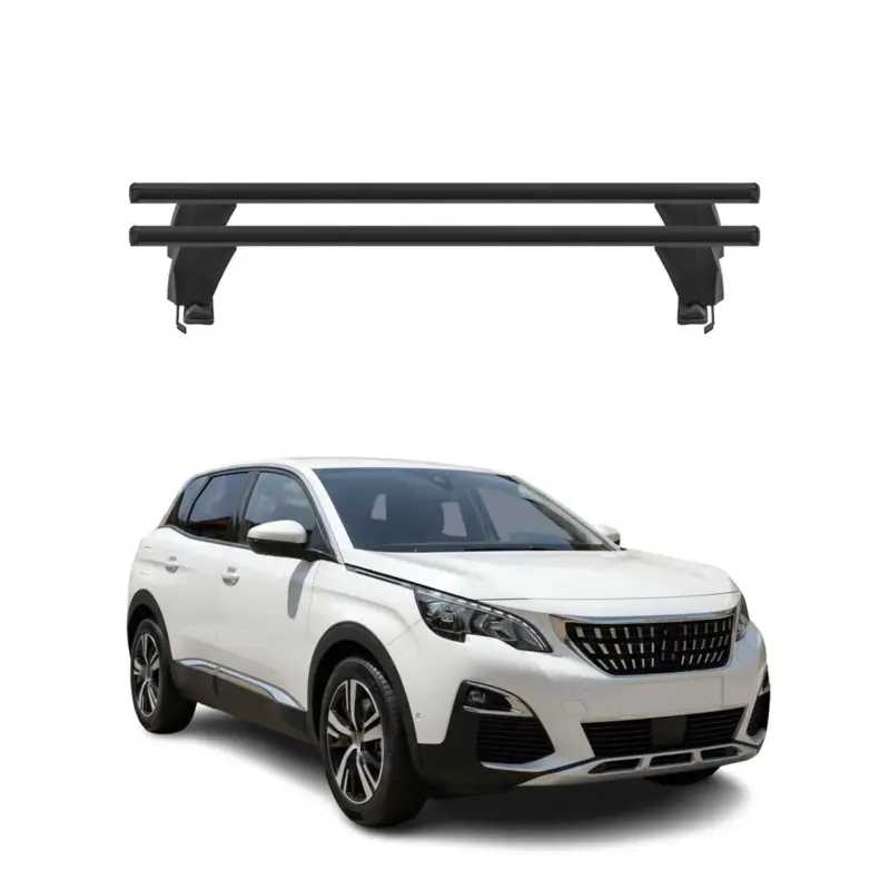 Neu Menabo Dachträger Grundtäger für Peugeot 3008 2016-2020 Pre-FL 50kg Alu Schwarz