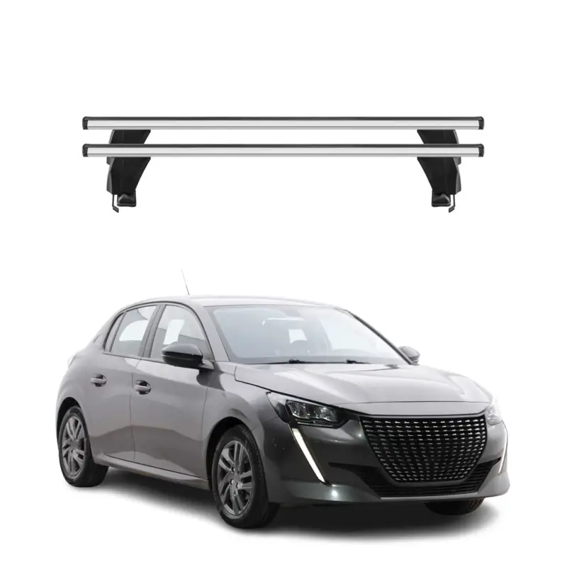 Menabo Dachträger Grundtäger für Peugeot 208 2019-2026 50kg Alu Silber 2 tlg Heißes Angebot