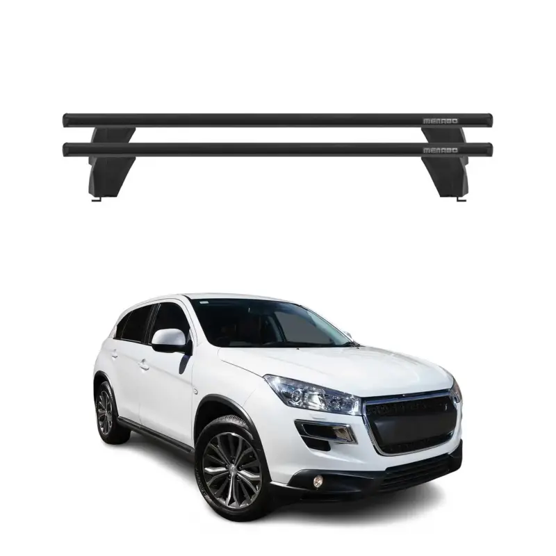 Menabo Dachträger Grundtäger für Peugeot 4008 2012-2017 75kg Schwarz Alu 2tlg Finale Aktion