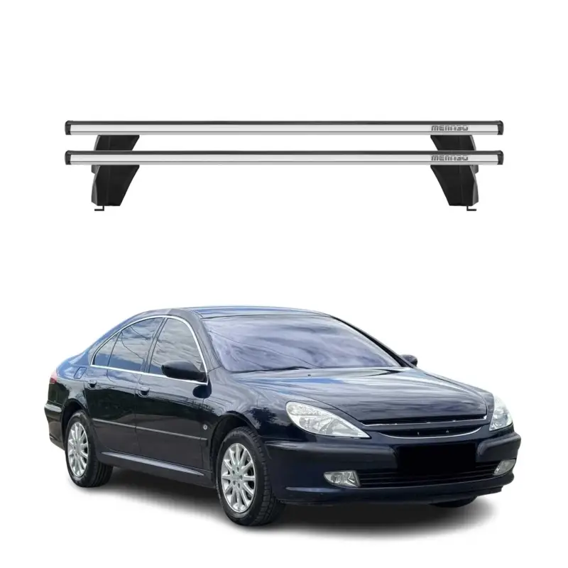 Heißes Angebot Menabo Dachträger Grundtäger für Peugeot 607 2000-2005 Pre-FL 75kg Alu Silber 2x