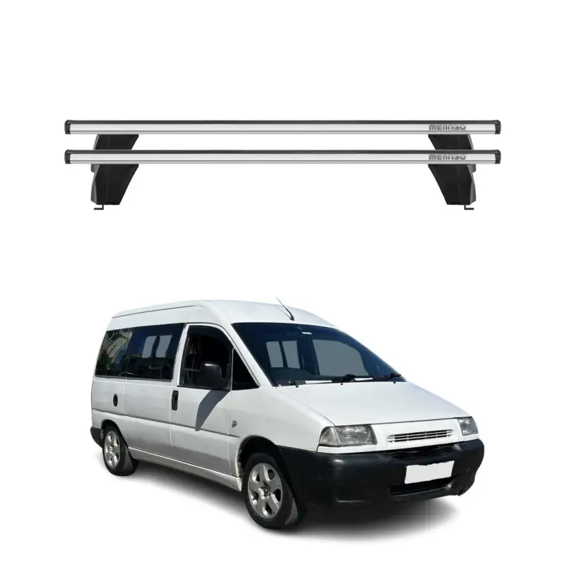 Saisonangebot Menabo Dachträger Grundtäger für Peugeot Expert 1995-2007 75kg Alu Silber 2 tlg