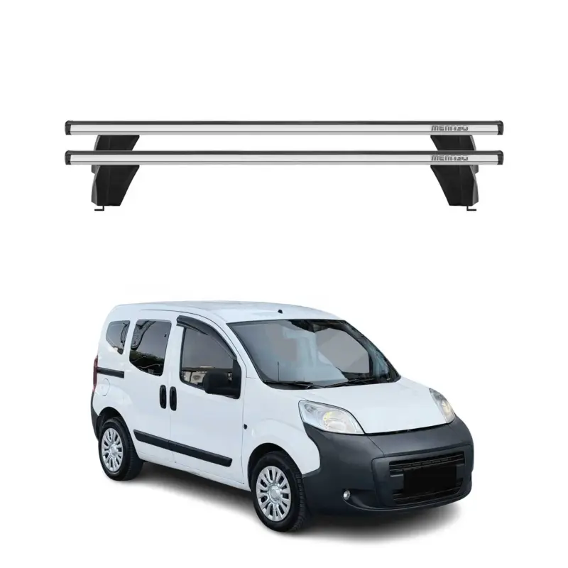 Angebot Menabo Dachträger Grundtäger für Peugeot Bipper 2007-2017 75kg Alu Silber 2 tlg