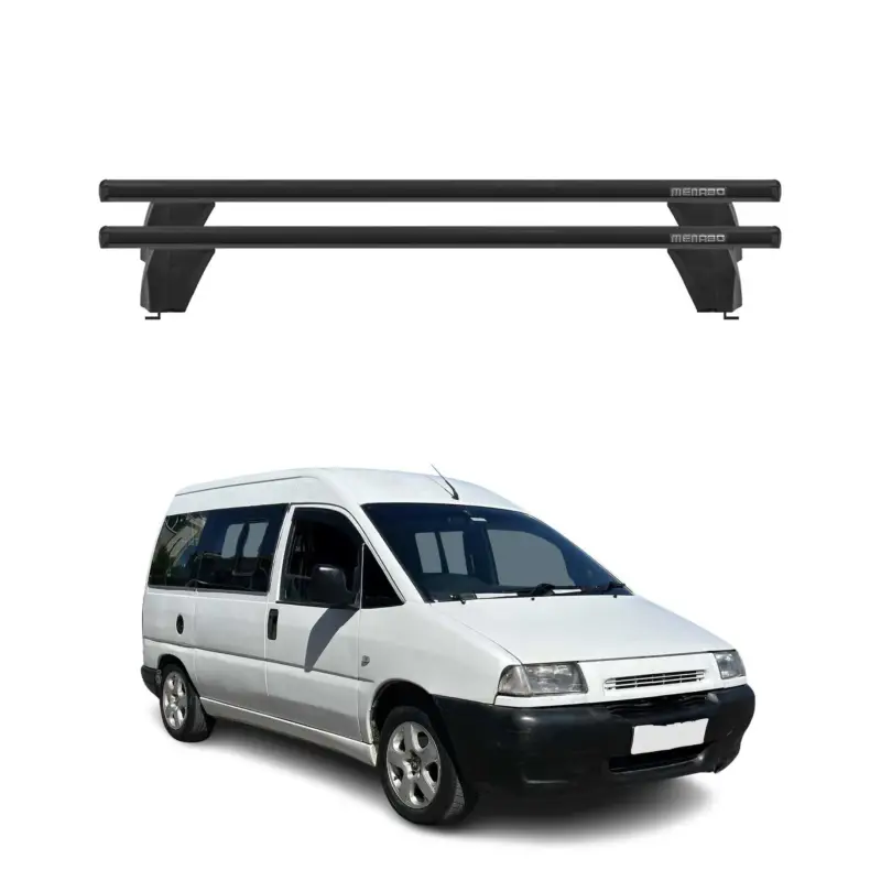 Preisreduziert Menabo Dachträger Grundtäger für Peugeot Expert 1995-2007 75kg Alu Schwarz 2 tlg