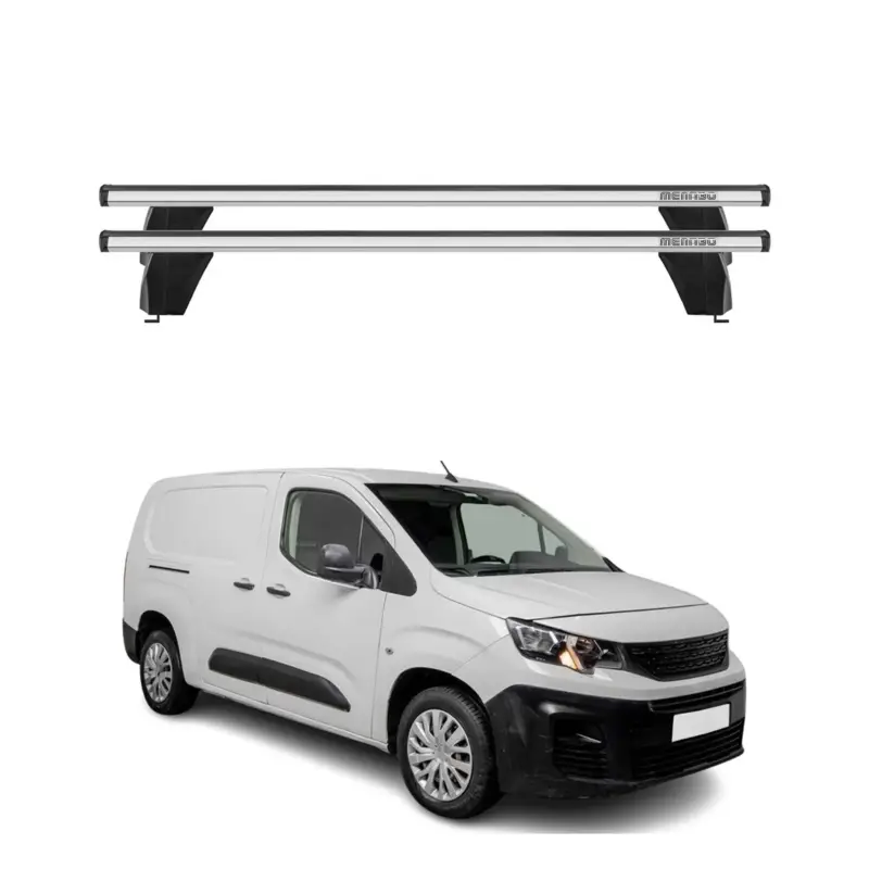 Menabo Dachträger Grundtäger für Peugeot Partner mk3 2018-2026 75kg Alu Grau 2x Jetzt Kaufen