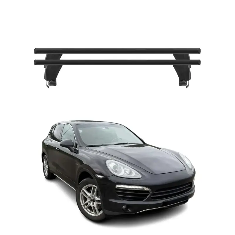 Wochenendangebot Menabo Dachträger Grundtäger für Porsche Cayenne 2010-2018 50kg Alu Schwarz 2x