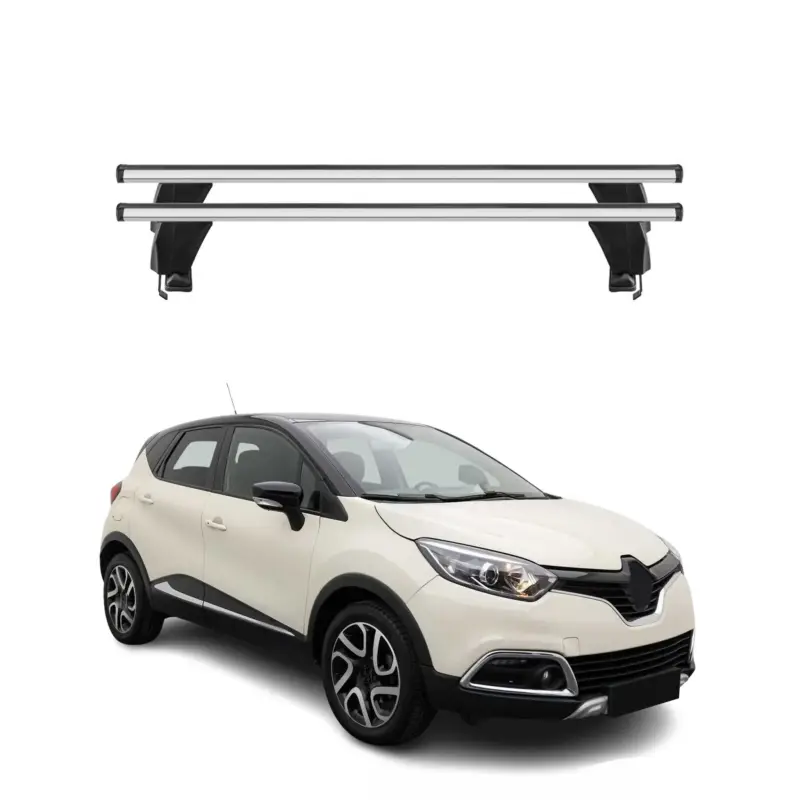 Menabo Dachträger für Renault Captur mk1 2013-2017 Pre-FL 50kg Alu Silber 2x Preisreduziert