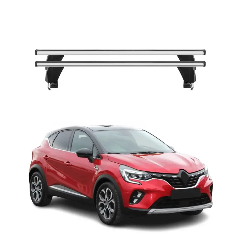 Neu Im Sortiment Menabo Dachträger Grundtäger für Renault Captur mk2 2019-2026 50kg Alu Silber 2x