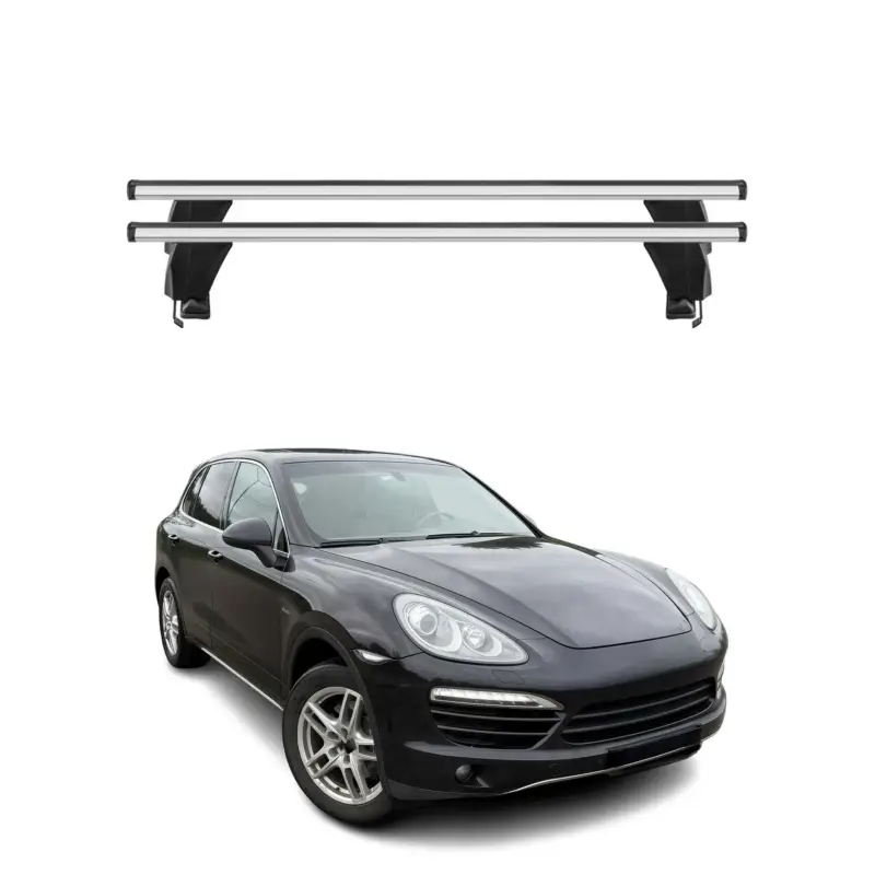 Knallerangebot Menabo Dachträger Grundtäger für Porsche Cayenne 2010-2018 50kg Alu Silber 2 tlg