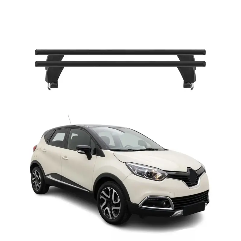 Begrenztes Angebot Menabo Dachträger für Renault Captur mk1 2013-2017 Pre-FL 50kg Alu Schwarz 2x