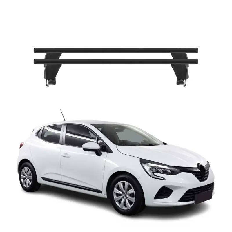 Menabo Dachträger Grundtäger für Renault Clio mk5 2019-2025 50kg Alu Schwarz 2x Super-Preis