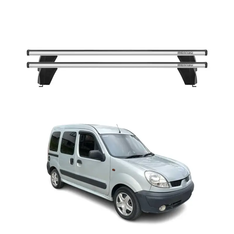 Menabo Dachträger Grundtäger für Renault Kangoo Express 1997-2007 75kg Silber 2x Must-Have