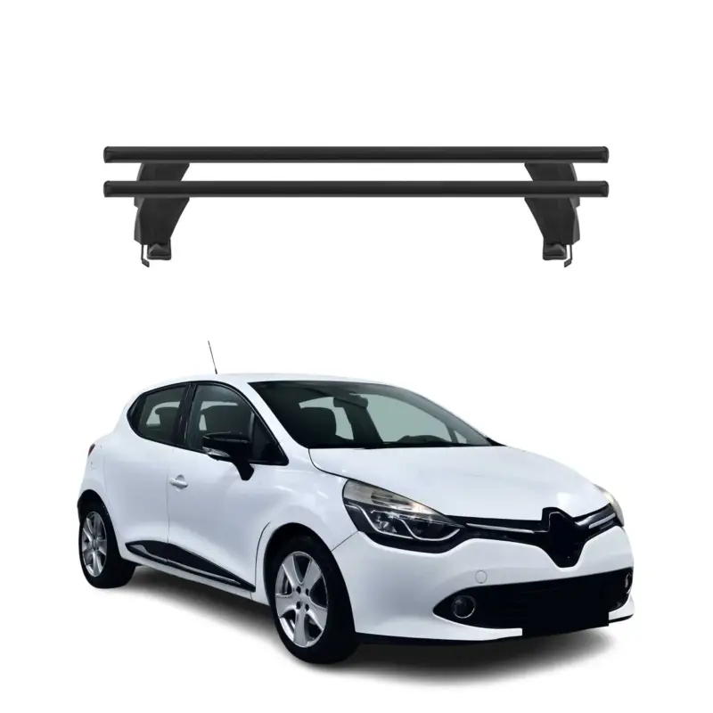 Menabo Dachträger Grundtäger für Renault Clio mk4 2012-2019 50kg Alu Schwarz 2x Bestpreis