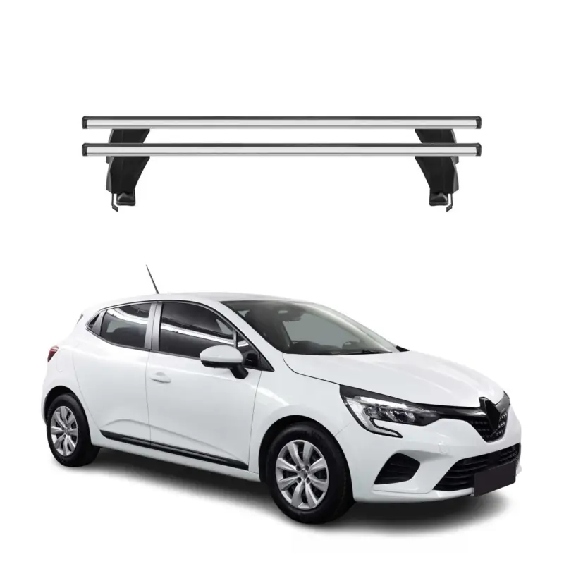 Menabo Dachträger Grundtäger für Renault Clio mk5 2019-2025 50kg Alu Silber 2x Must-Have