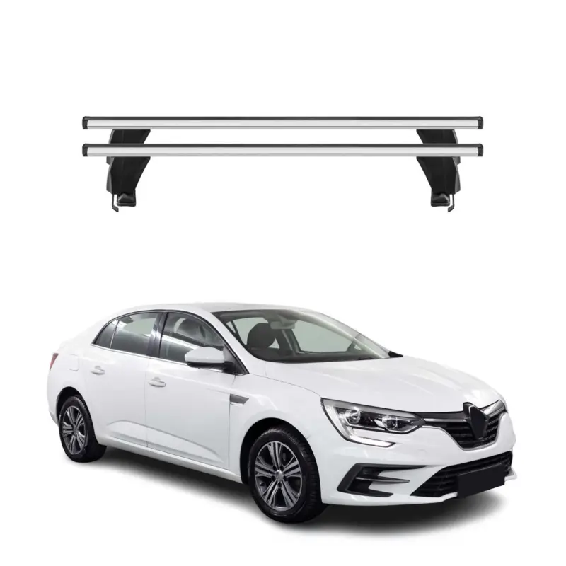Menabo Dachträger Grundtäger für Renault Megane 2016-2022 50kg Alu Silber 2 tlg Bestseller