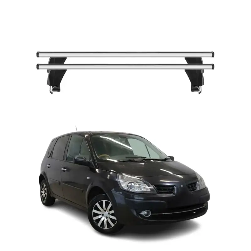 Super-Preis Menabo Dachträger für Renault Scenic mk3 2009-2013 Pre-FL 50kg Alu Silber 2x