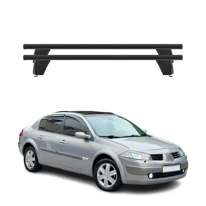 Mega-Angebot Menabo Dachträger Grundtäger für Renault Megane 2002-2009 75kg Alu Schwarz 2 tlg