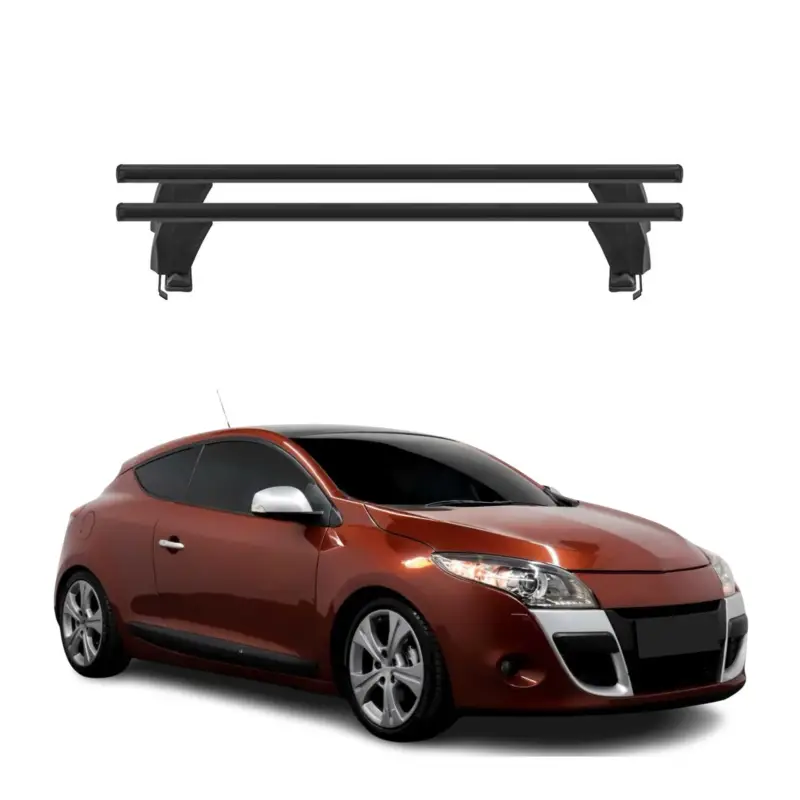Menabo Dachträger für Renault Megane Coupé mk3 2008-2012 Pre-FL 50kg Alu Schwarz Top-Preis