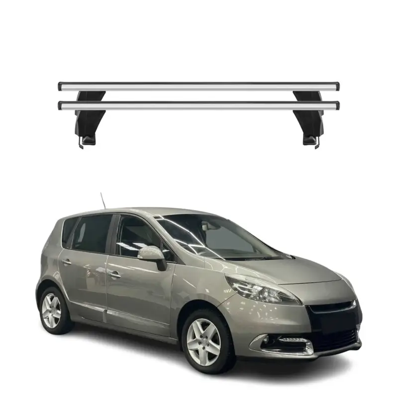 Menabo Dachträger Grundtäger für Renault Scenic mk3 2013-2016 FL 50kg Alu Silber Neu Im Sortiment
