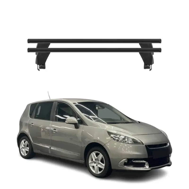 Menabo Dachträger Grundtäger für Renault Scenic mk3 2013-2016 FL 50kg Schwarz 2x Sale