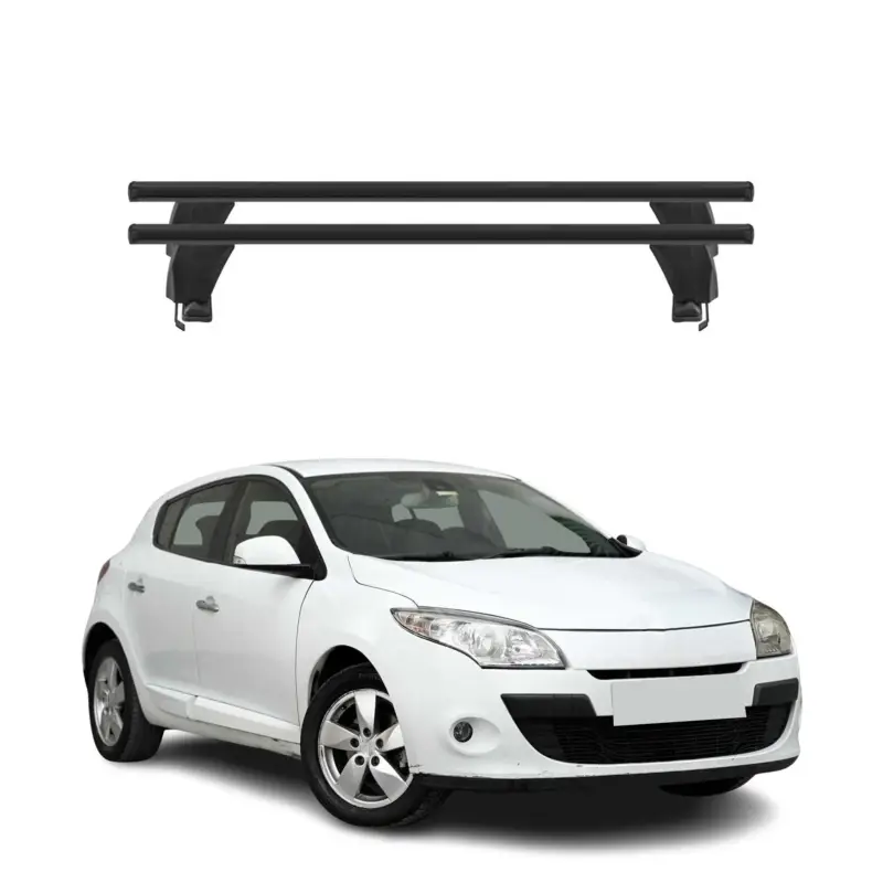 Sichere Zahlung Menabo Dachträger Grundtäger für Renault Megane 2008-2016 50kg Alu Schwarz 2 tlg