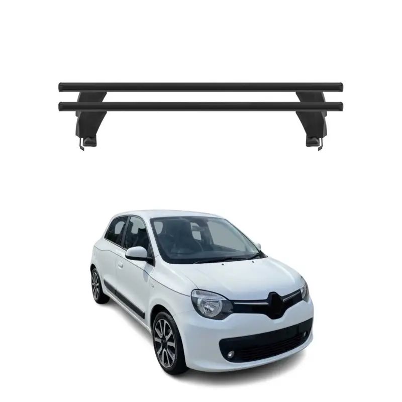 Preiswert Menabo Dachträger für Renault Twingo mk3 2014-2019 Pre-FL 50kg Alu Schwarz 2x