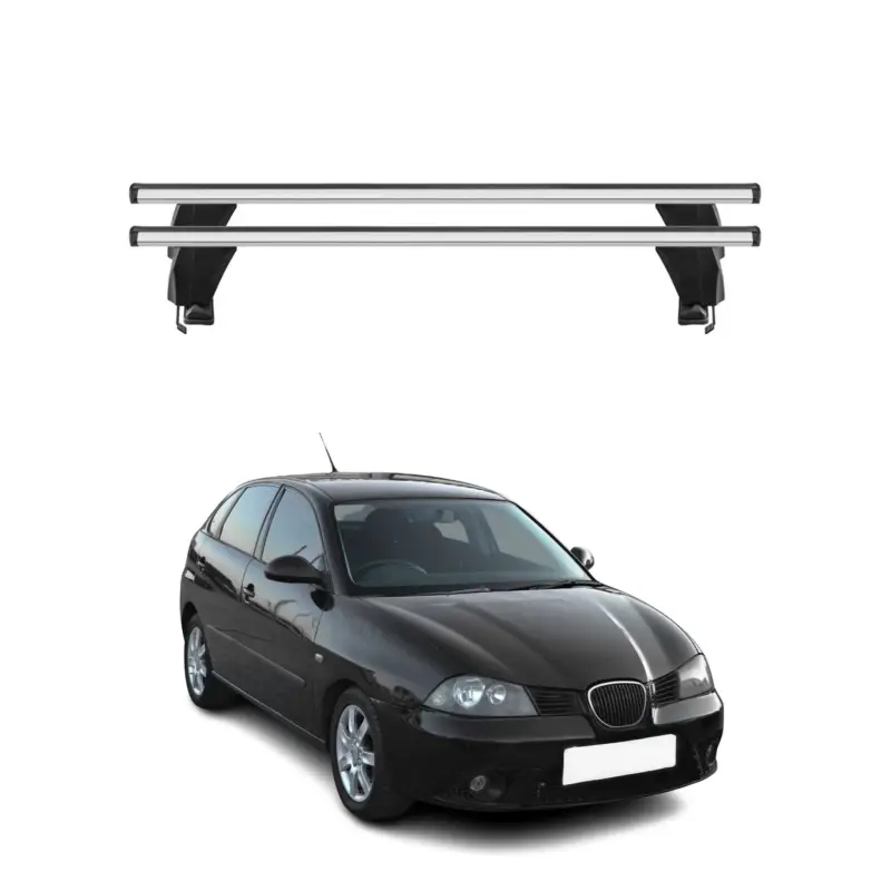 Preisreduziert Menabo Dachträger Grundtäger für Seat Ibiza mk3 2002-2008 50kg Alu Silber 2 tlg
